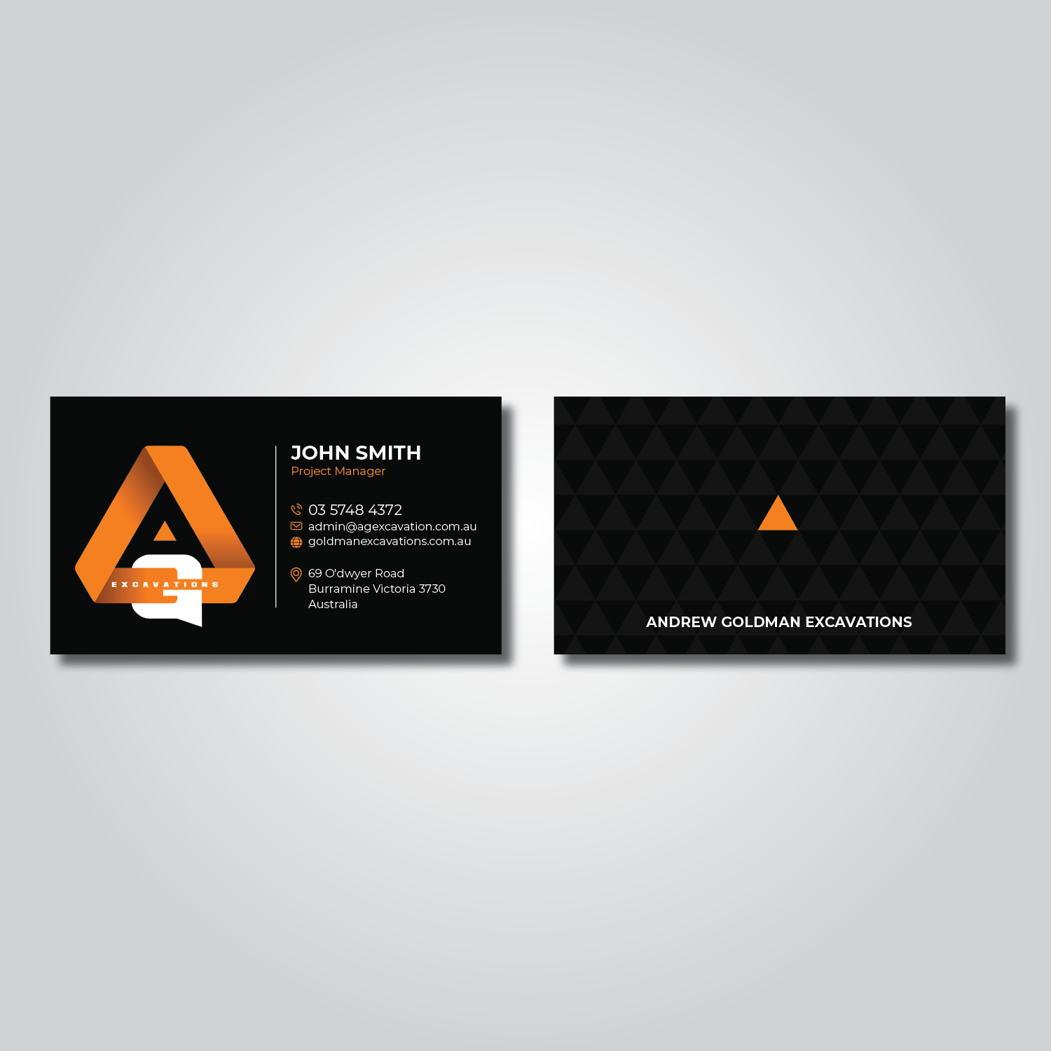 Business Card Design by Verified artistry (Design garden) for GOLDMAN EXCAVATIONS PTY LTD | Design #28445396