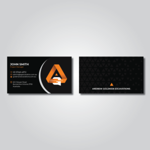 Visitenkarten-Design von Verified artistry (Design garden) für GOLDMAN EXCAVATIONS PTY LTD | Design: #28445397