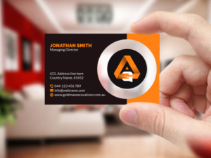 Business Card Design by Creations Box 2015 for GOLDMAN EXCAVATIONS PTY LTD | Design: #28451028