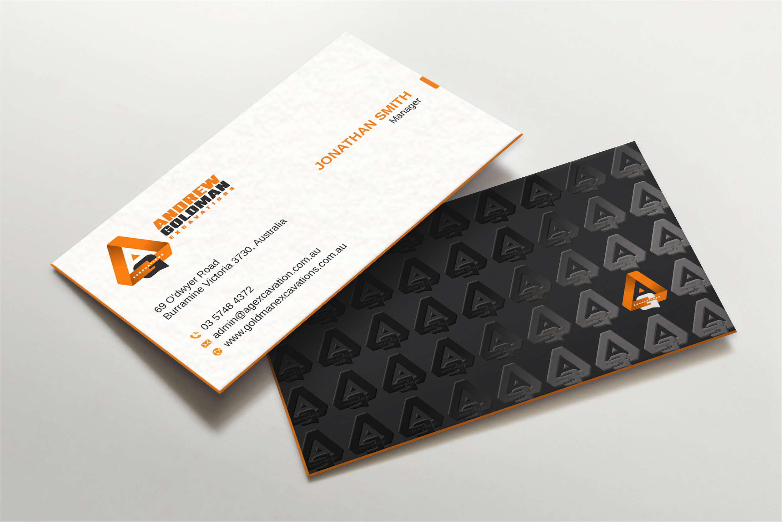 Visitenkarten-Design von LAXMI DESIGNHUB für GOLDMAN EXCAVATIONS PTY LTD | Design #28422961