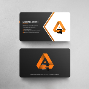 Business Card Design by chandrayaan.creative for GOLDMAN EXCAVATIONS PTY LTD | Design: #28422742