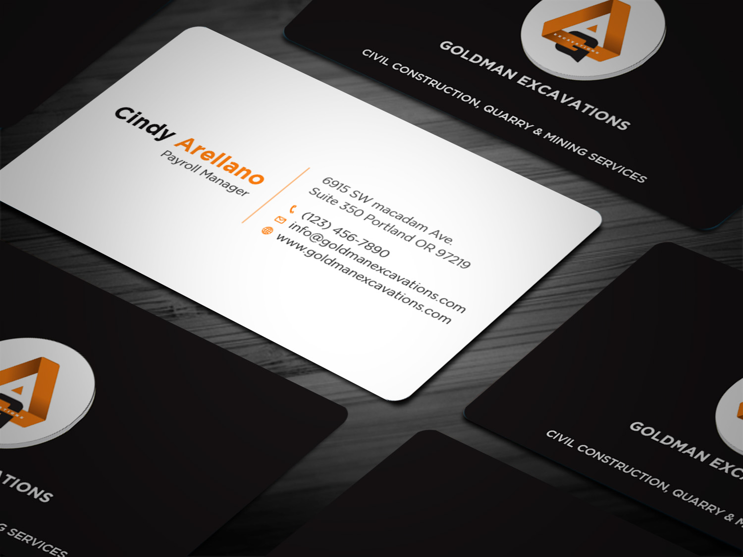 Diseño de Tarjeta de Presentación por Tripti Ranjan Gain para GOLDMAN EXCAVATIONS PTY LTD | Diseño #28429379