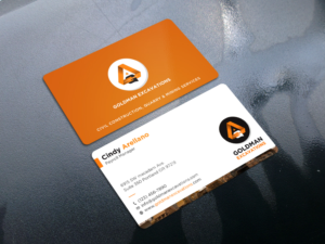 Design de Carte de Visite par Tripti Ranjan Gain pour GOLDMAN EXCAVATIONS PTY LTD | Design : #28429387