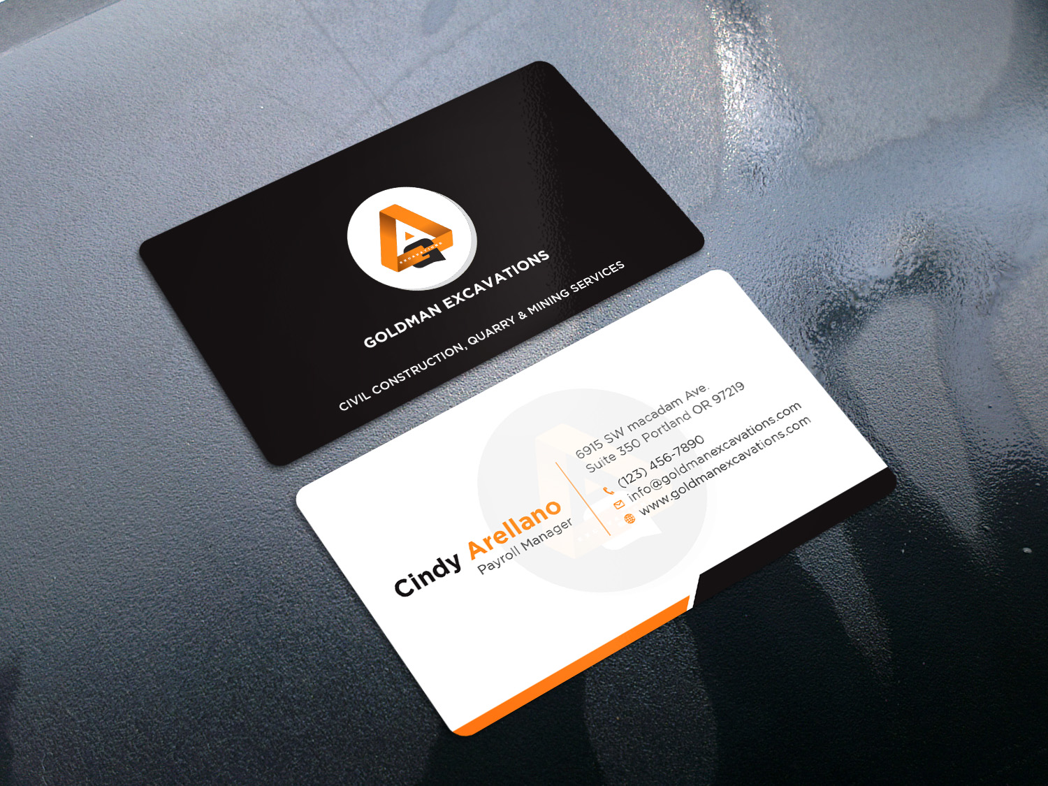Business Card Design by Tripti Ranjan Gain for GOLDMAN EXCAVATIONS PTY LTD | Design #28430497