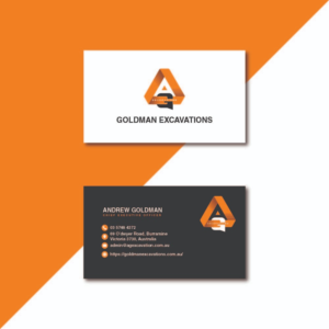 Visitenkarten-Design von Ayub Zafar für GOLDMAN EXCAVATIONS PTY LTD | Design: #28434527