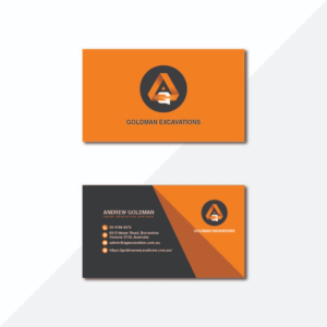 Visitenkarten-Design von Ayub Zafar für GOLDMAN EXCAVATIONS PTY LTD | Design: #28434528