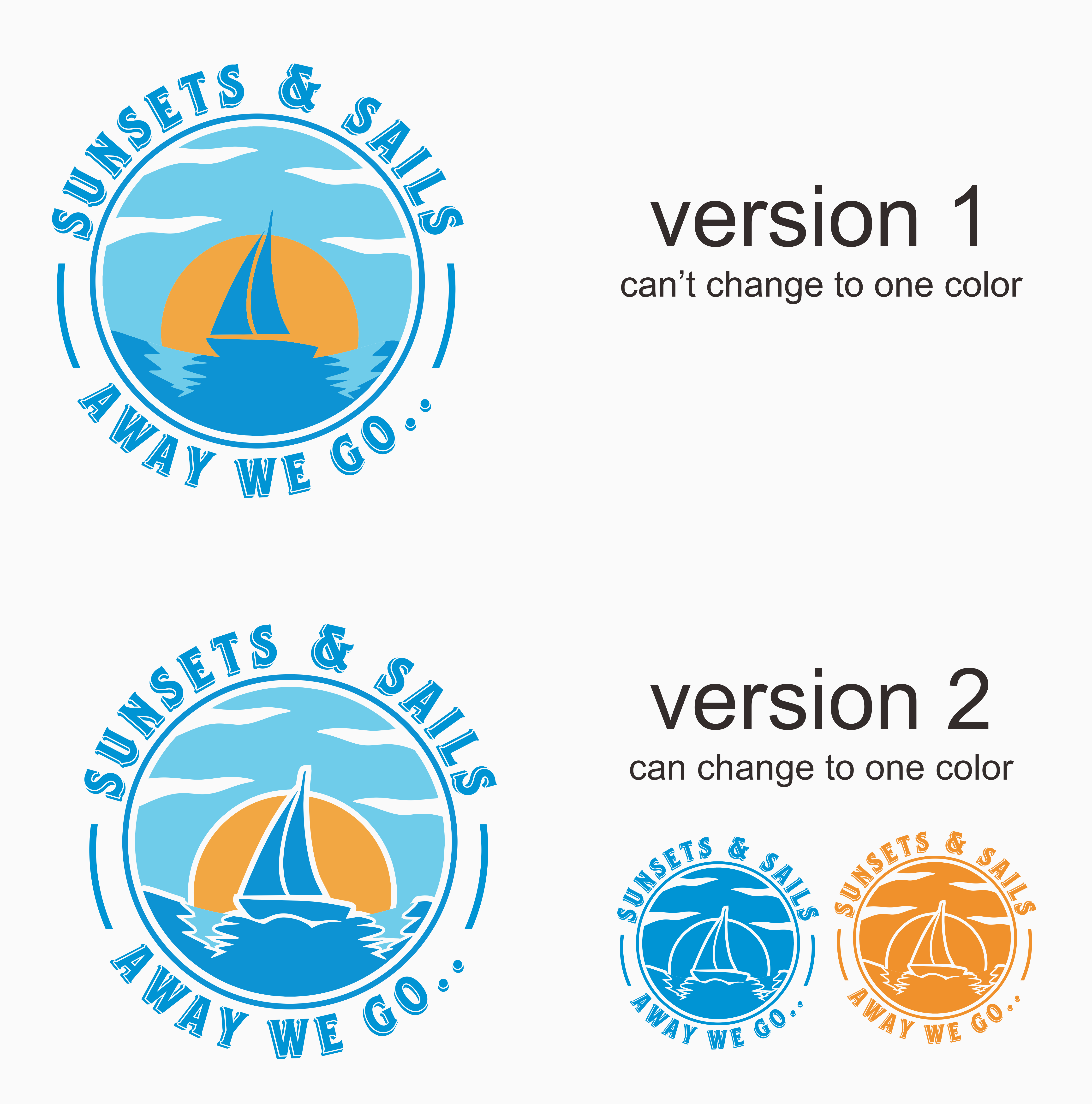 Logo Design by dmoeksa for Sunsets and Sails Travel, LLC   | Design #28431098