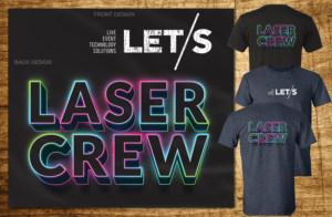 laser show crew - T shirt for LET/S special lighting effects company | Design de T-shirt par CoffeeBreak88