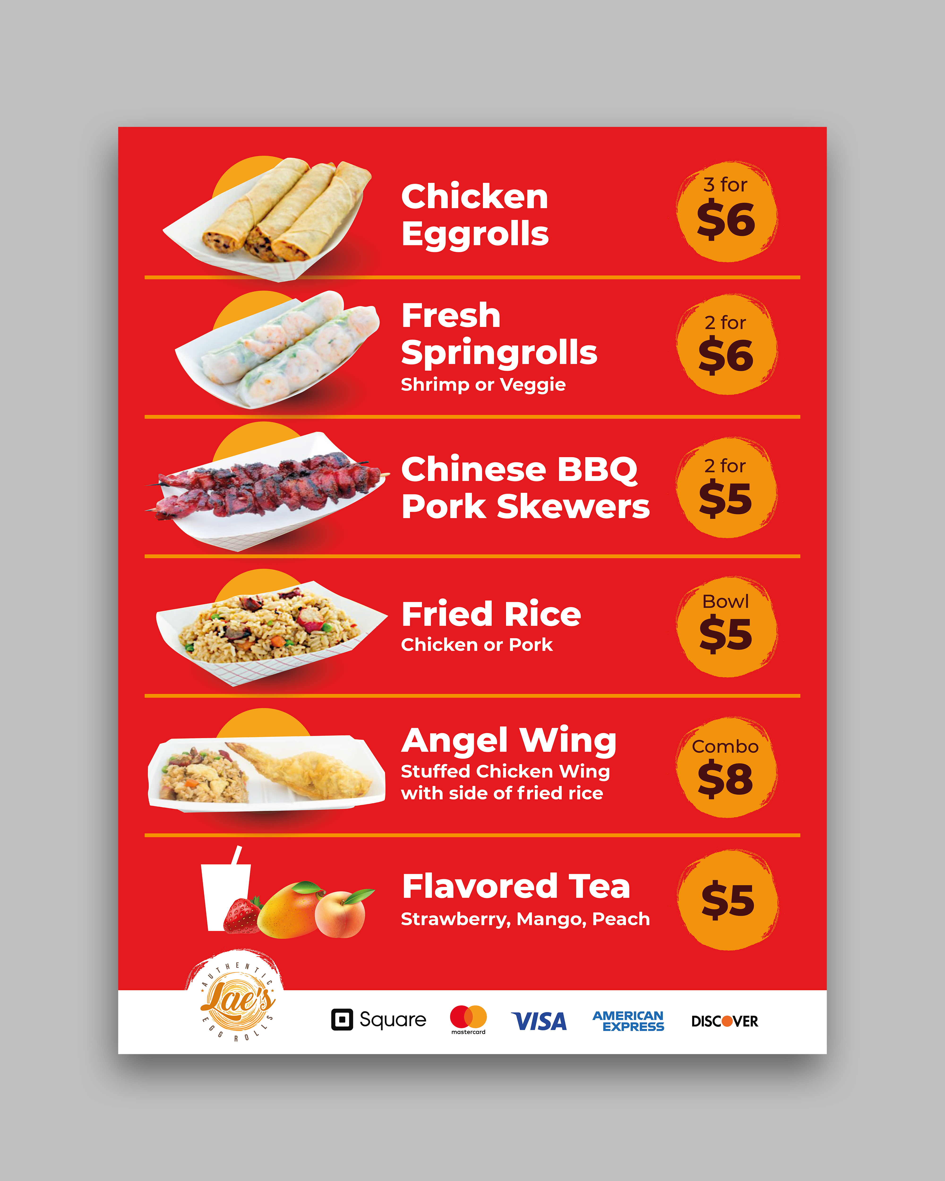 Menu Design by Oleksandra Den for this project | Design #28432381