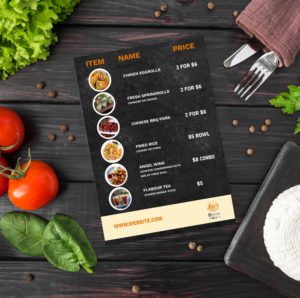 Menu Design by Eclipse Creative for this project | Design #28449141