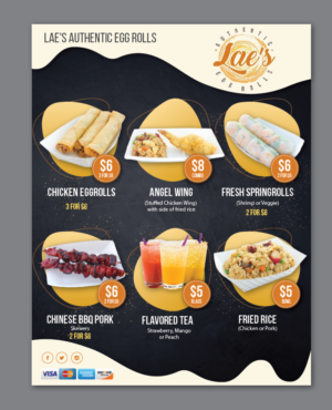 Simple menu needed for Asian food truck | Diseño de Menú por alex989