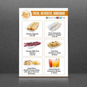 Menu Design by GraphicsGuru for this project | Design: #28440869