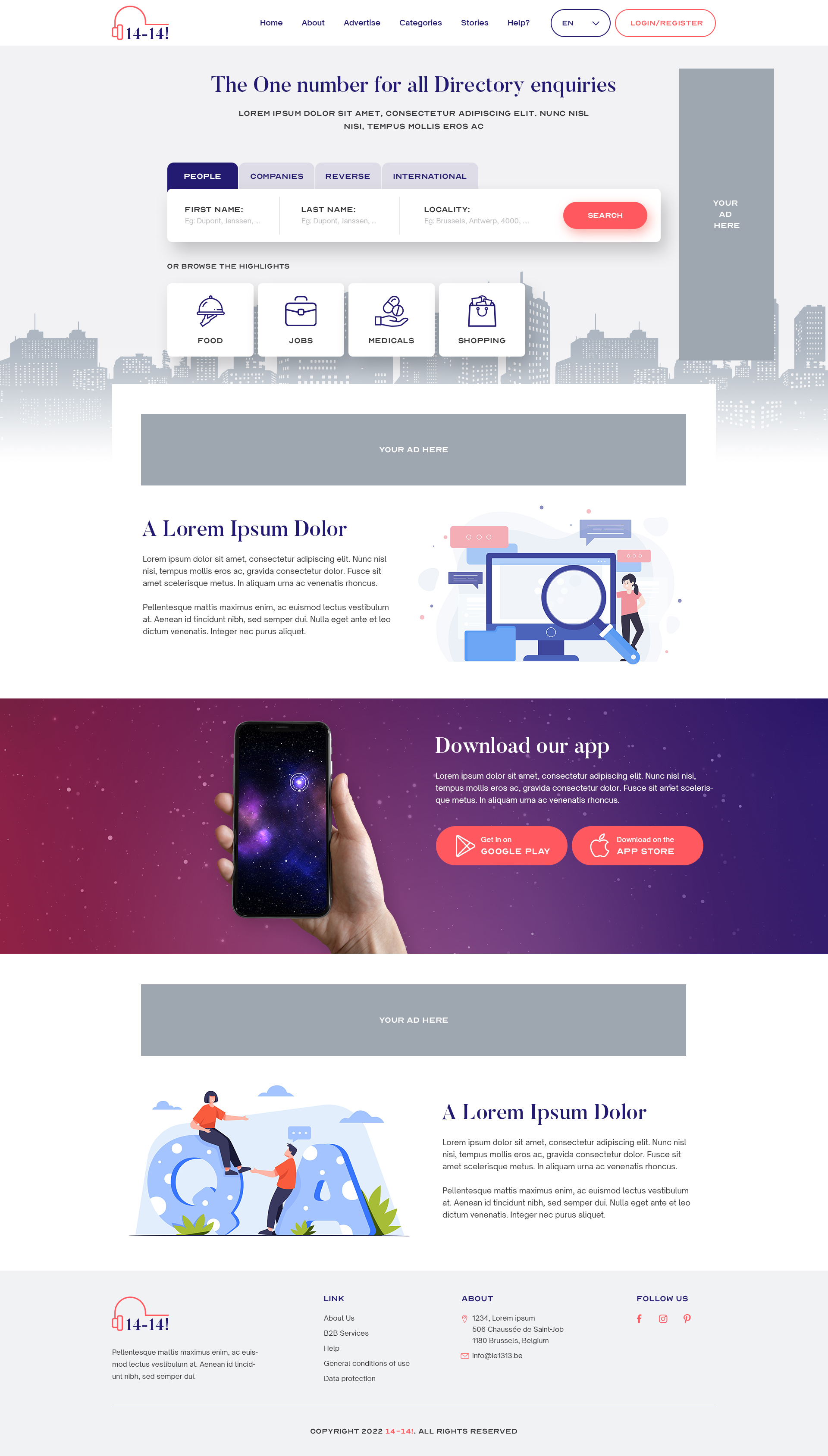 Web Design by Hashim Creetto for European Directory Assistance SA | Design #28442940