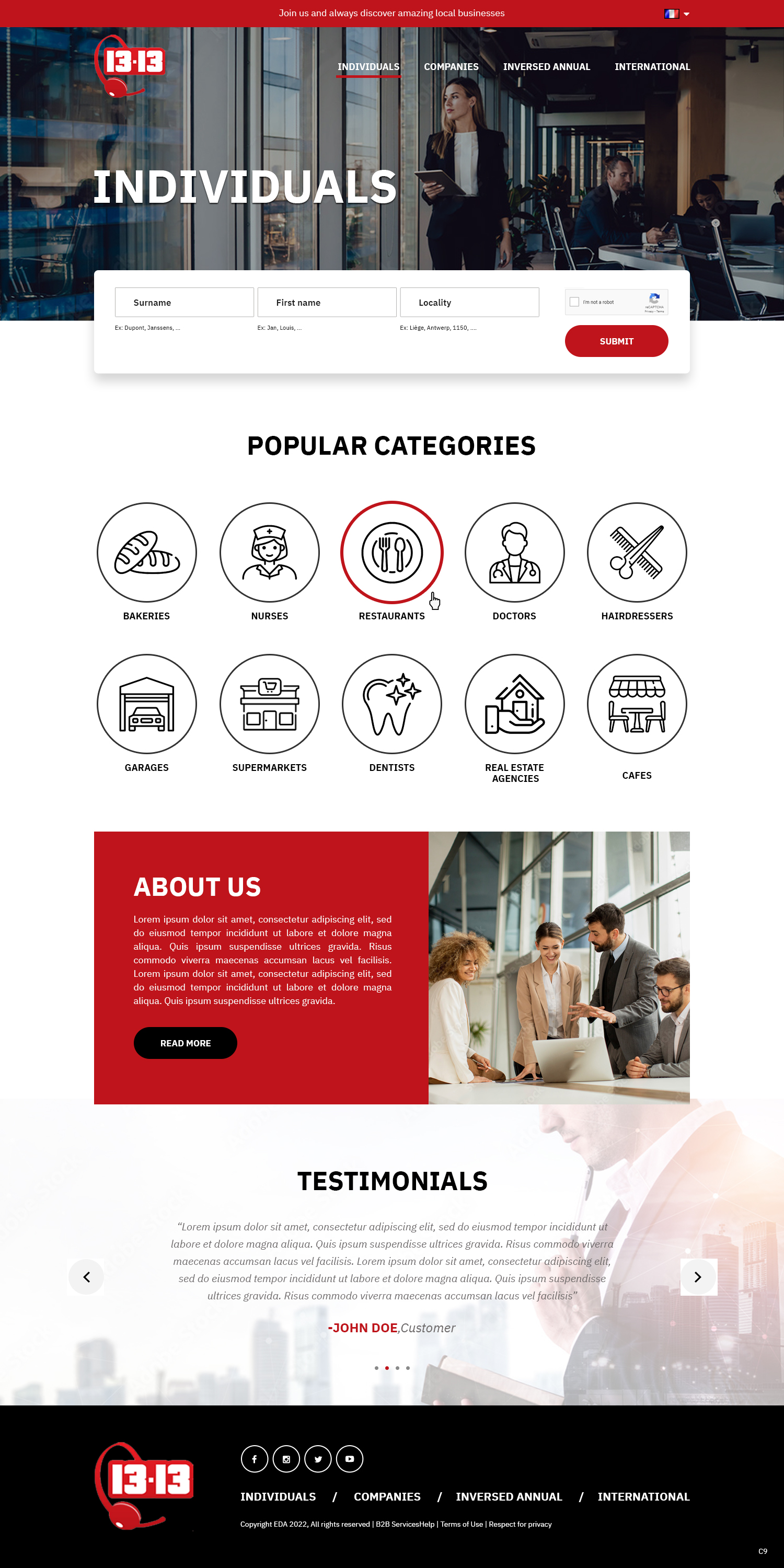 Web Design by pb for European Directory Assistance SA | Design #28436218