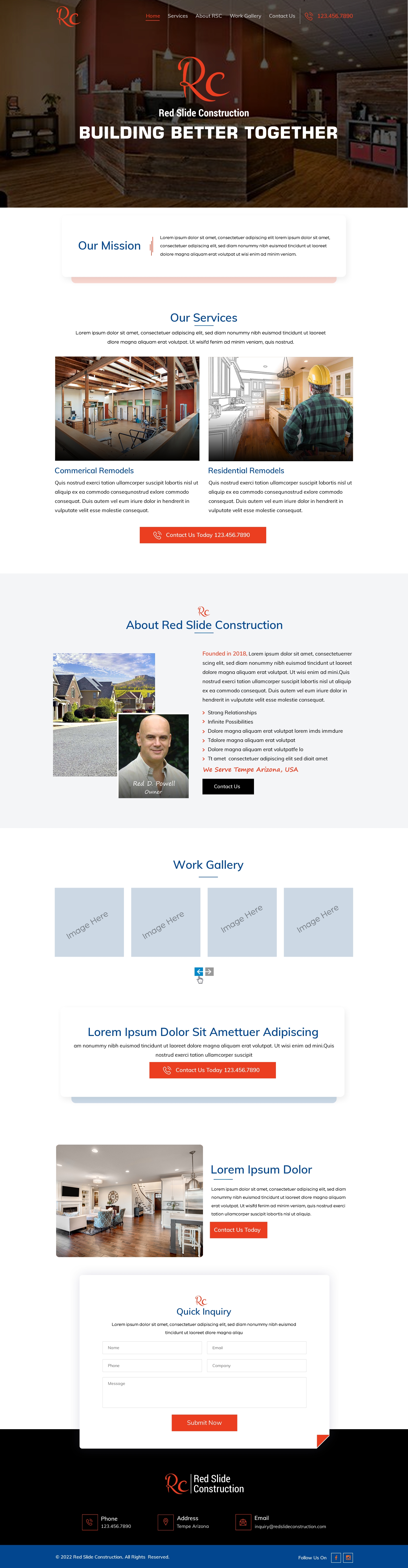 Web-Design von harmi_199 für Red Slide Construction | Design #28436743