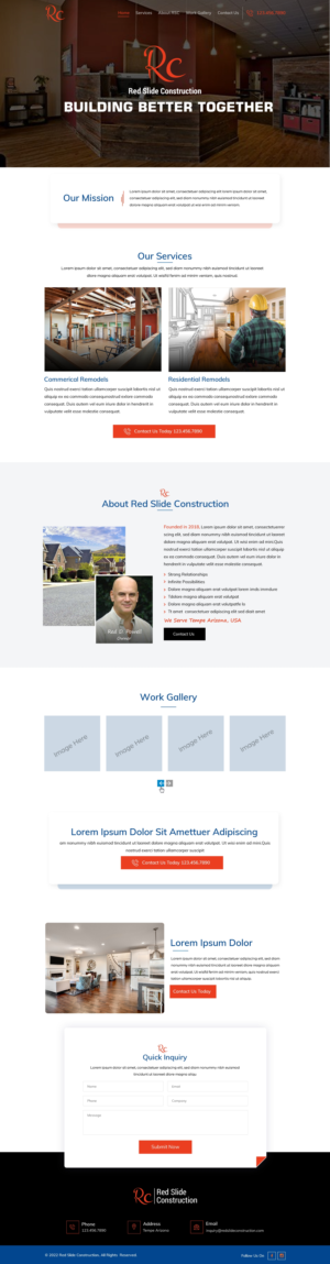 Web Design by harmi_199 for Red Slide Construction | Design: #28436743