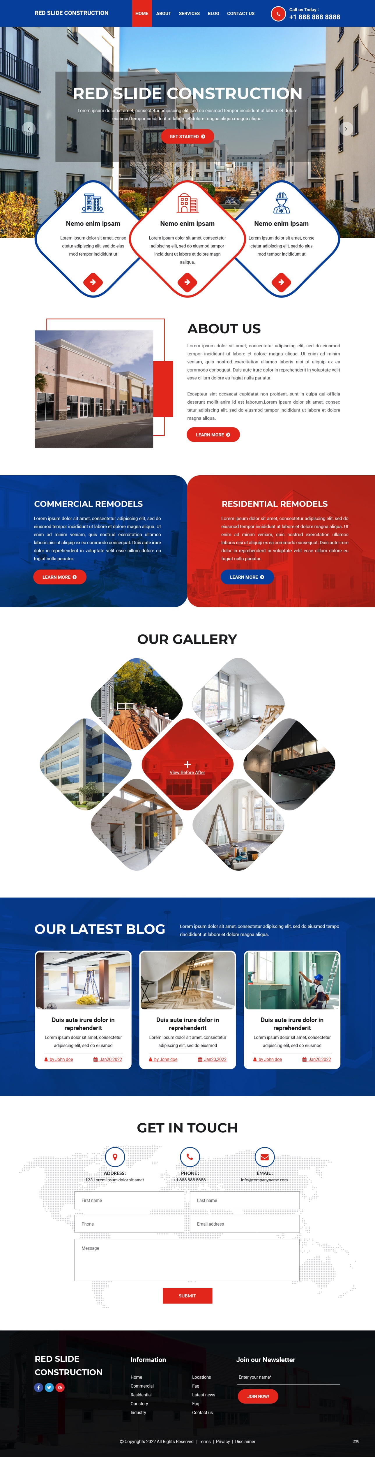 Web Design by pb for Red Slide Construction | Design #28436271