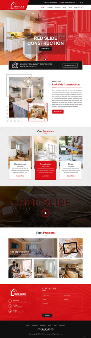 Diseño Web por pb para Red Slide Construction | Diseño #28436272
