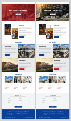 Web Design by pb for Red Slide Construction | Design: #28436275
