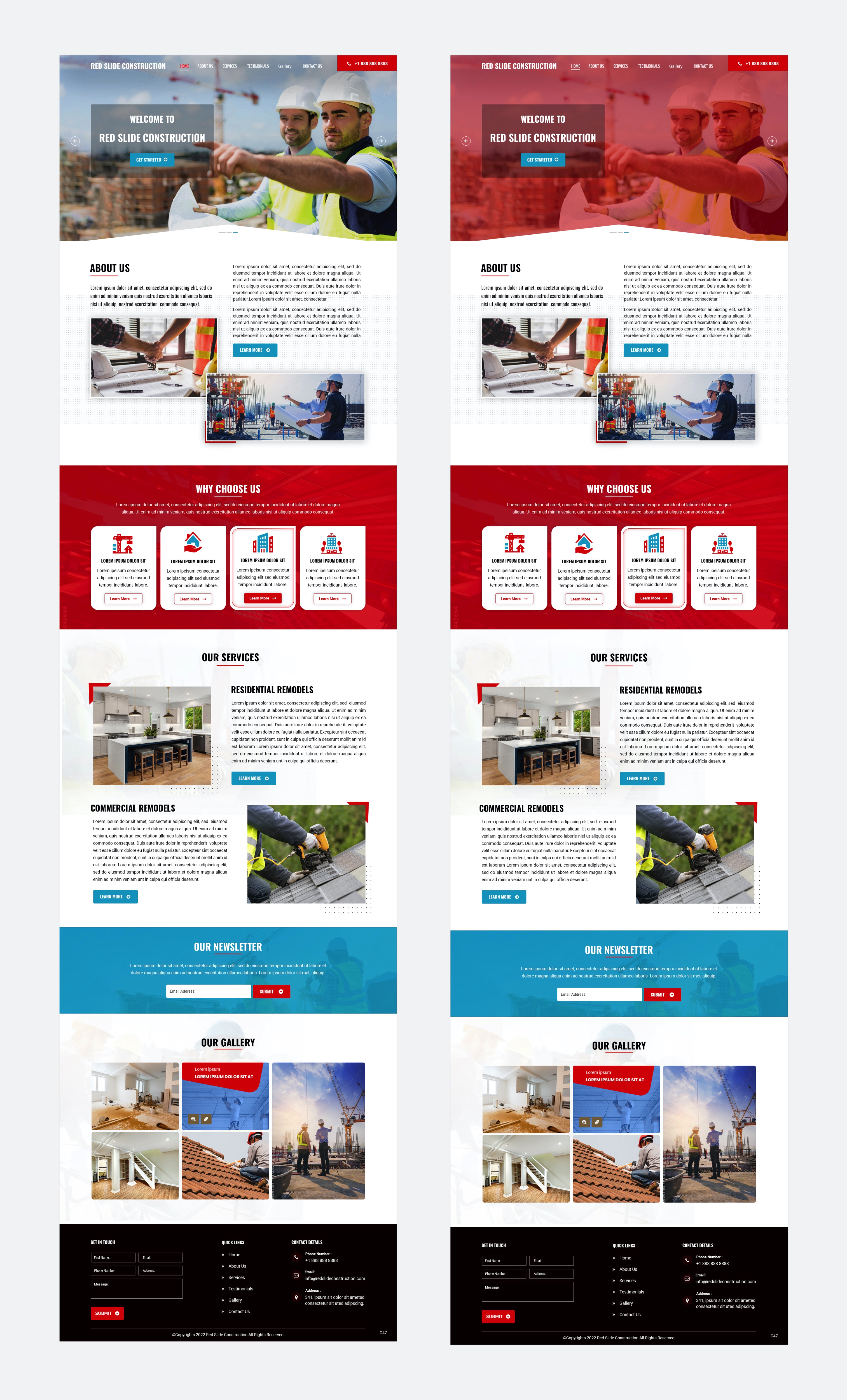 Web Design by pb for Red Slide Construction | Design #28436277