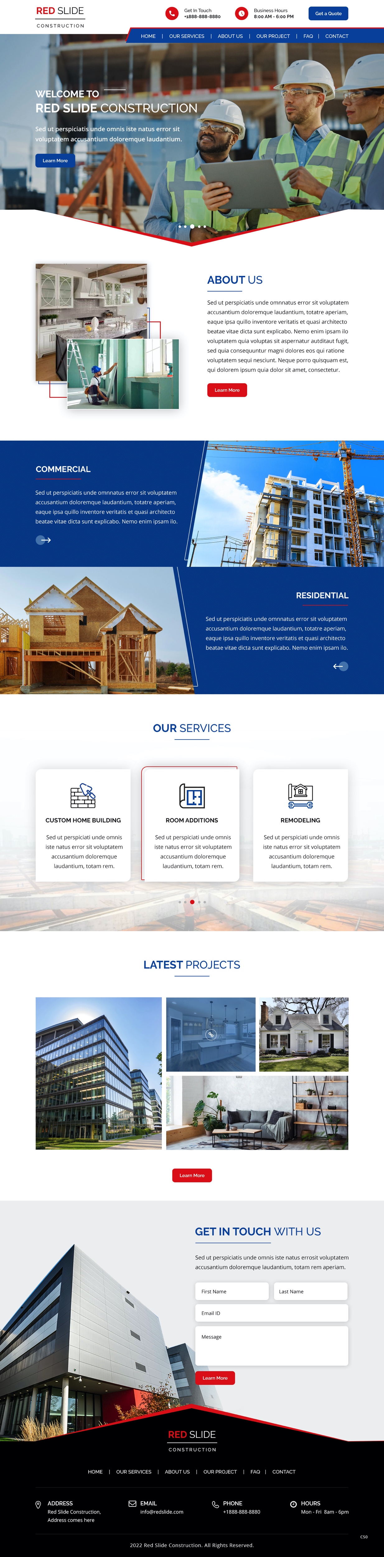 Web Design par pb pour Red Slide Construction | Design #28436284
