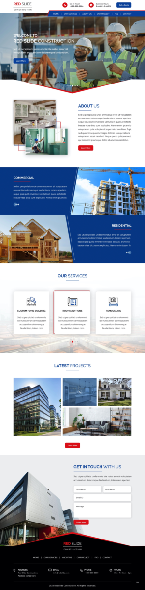 Web Design by pb for Red Slide Construction | Design: #28436284