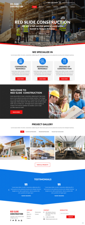 Web Design by pb for Red Slide Construction | Design: #28436286
