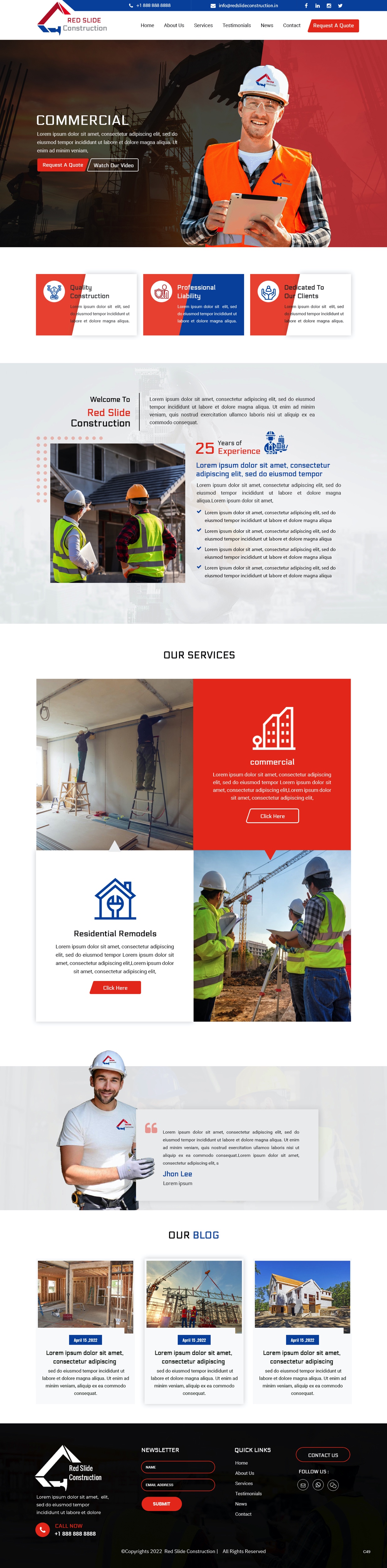 Web Design par pb pour Red Slide Construction | Design #28436287