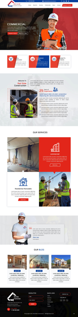 Web Design by pb for Red Slide Construction | Design: #28436287