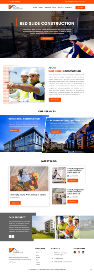 Web Design by pb for Red Slide Construction | Design: #28440412