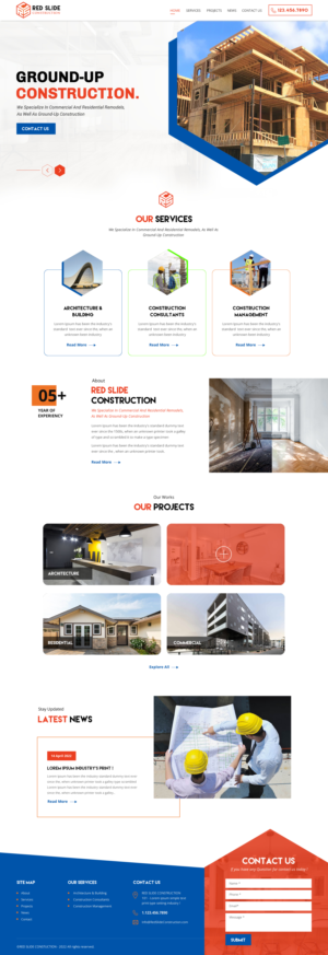 Web Design by rightway for Red Slide Construction | Design: #28431683