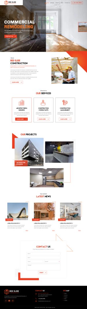 Web Design by rightway for Red Slide Construction | Design: #28431684