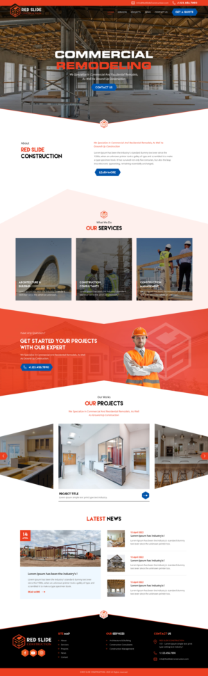 Web Design by rightway for Red Slide Construction | Design: #28431685
