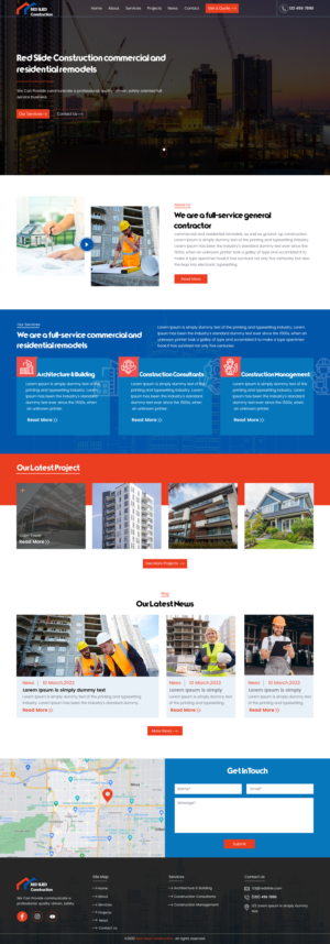Web Design by rightway for Red Slide Construction | Design: #28431686