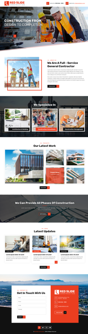Web Design by rightway for Red Slide Construction | Design: #28431687