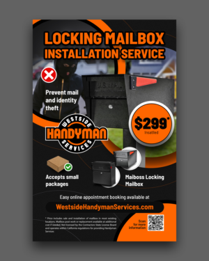 Marketing flyer for Locking Mailbox Installation service | Flyer Design by Oleksandra Den