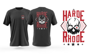Typographic T-Shirt Design for Streetwear Brand (Harde Rhode) | Diseño Gráfico por Risallah