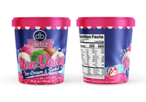 Non-Dairy Ice Cream Label for Cup & Lid | Diseño de Etiqueta por SAI DESIGNS