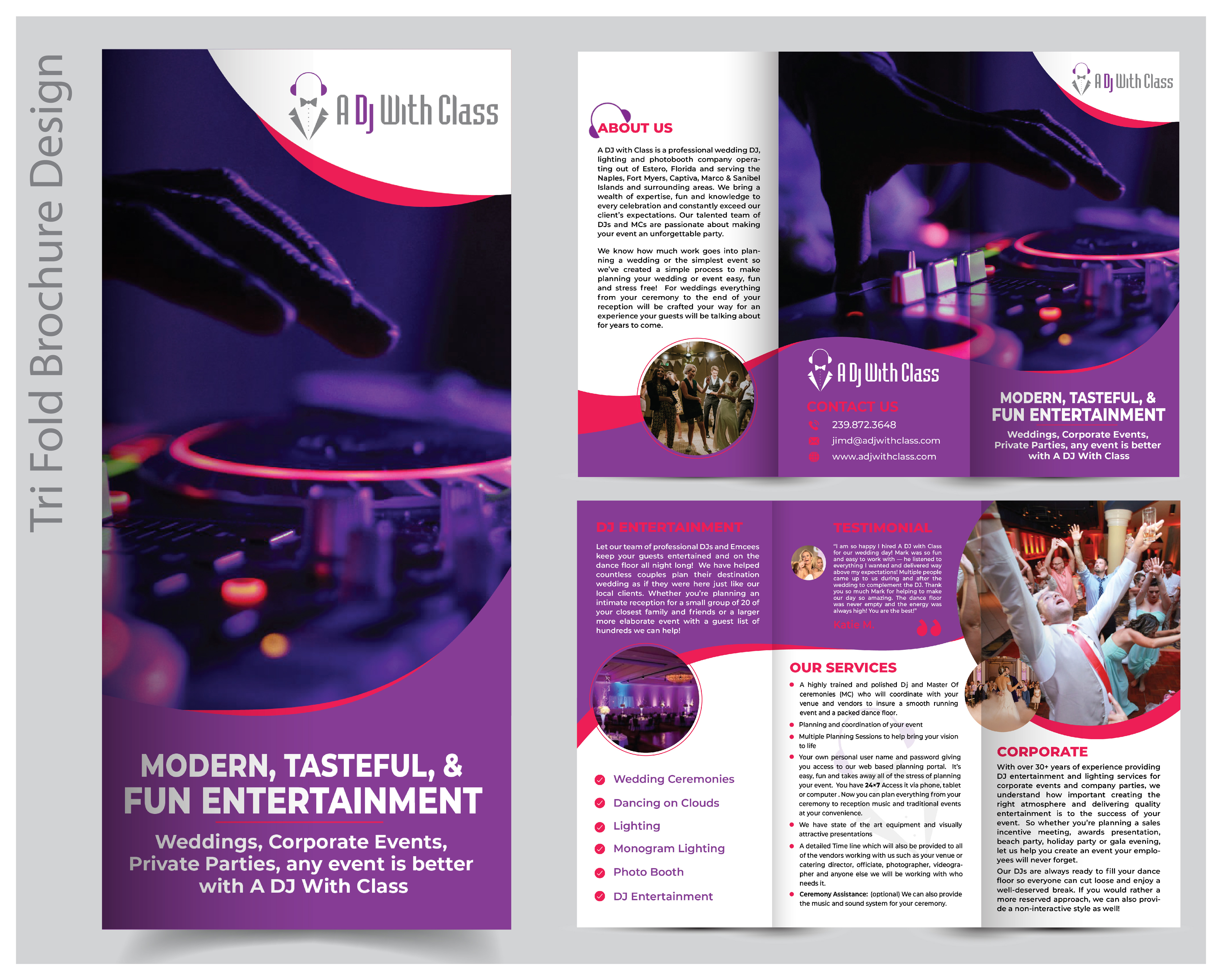 Brochure Design by Mamata Sasmal for A Dj With Class | Design #28449779