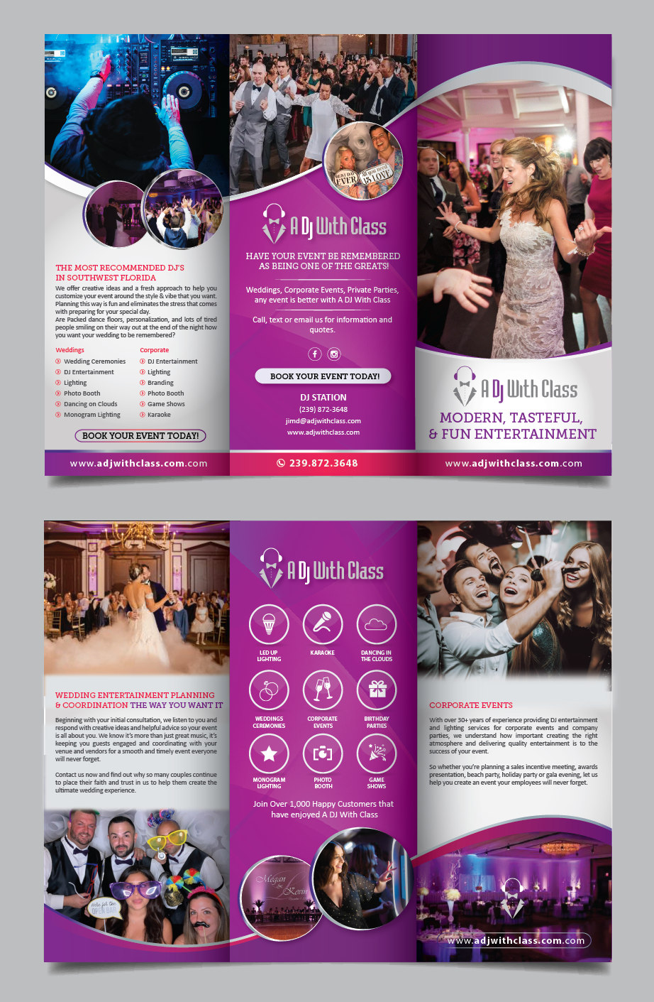 Diseño de Brochure por alex989 para A Dj With Class | Diseño #28439519