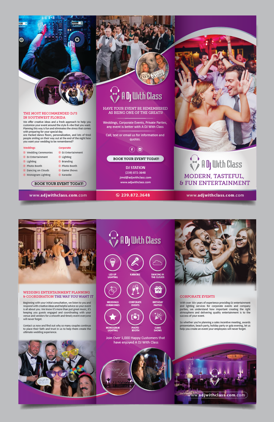 Diseño de Brochure por alex989 para A Dj With Class | Diseño #28439520