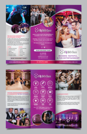 Brochure Design by alex989 for A Dj With Class | Design: #28439520