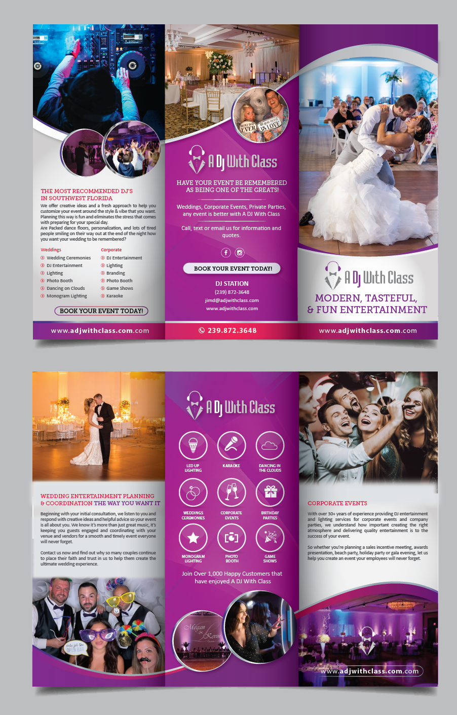 Diseño de Brochure por alex989 para A Dj With Class | Diseño #28515817