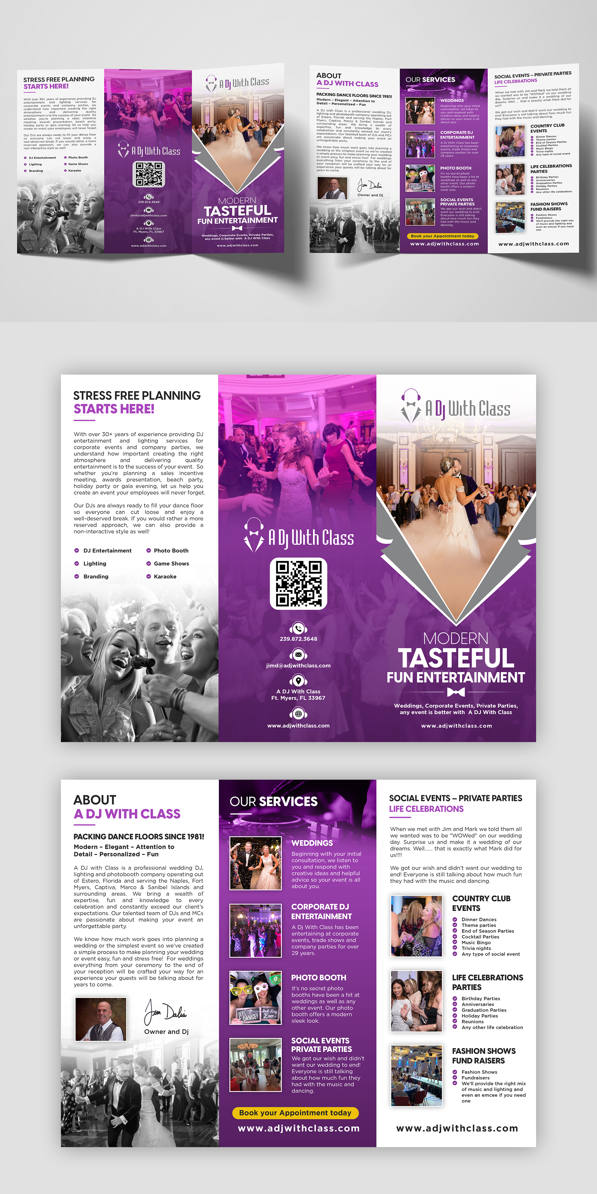 Brochure Design by debdesign for A Dj With Class | Design #28446605