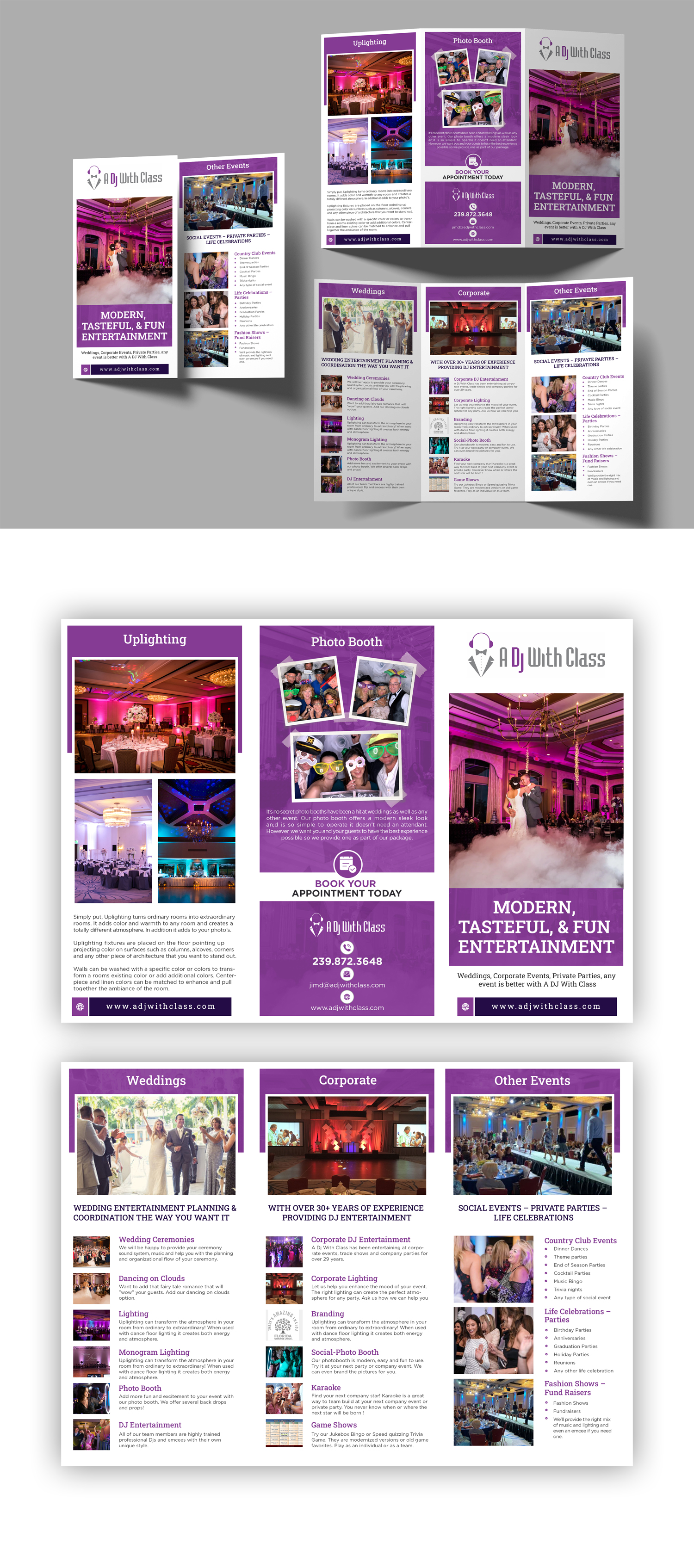 Brochure Design by debdesign for A Dj With Class | Design #28446676