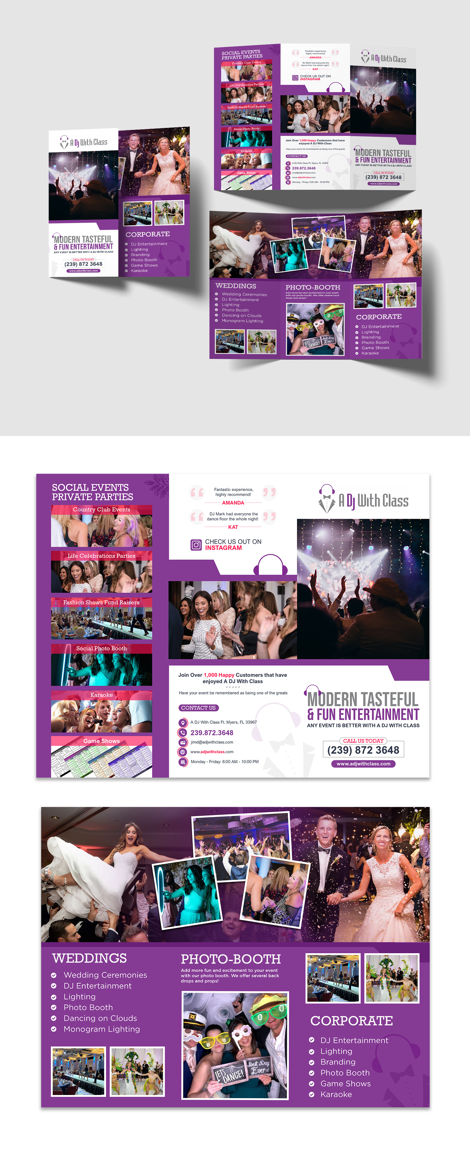 Brochure Design by debdesign for A Dj With Class | Design #28446938