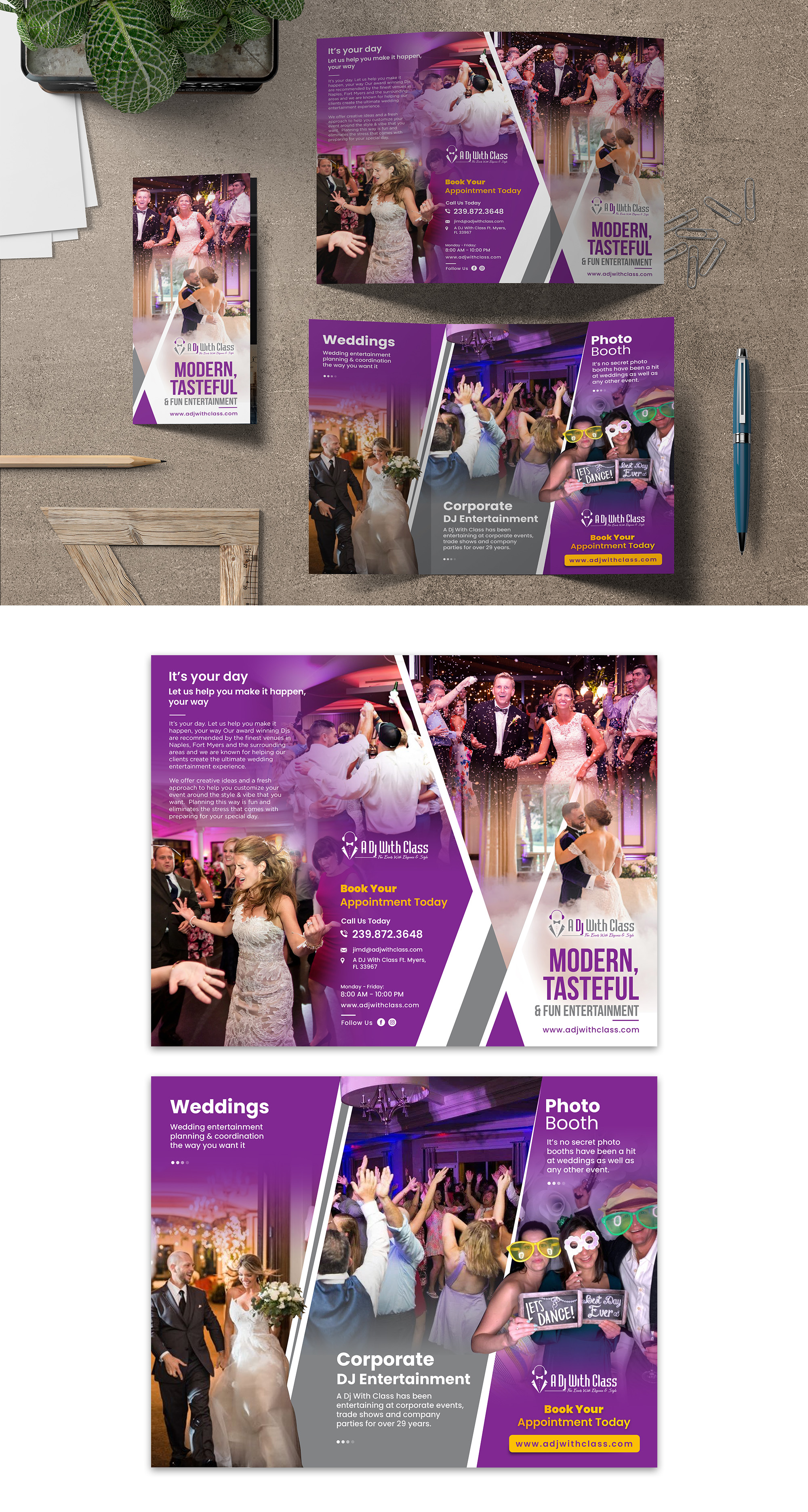 Brochure Design by debdesign for A Dj With Class | Design #28447149