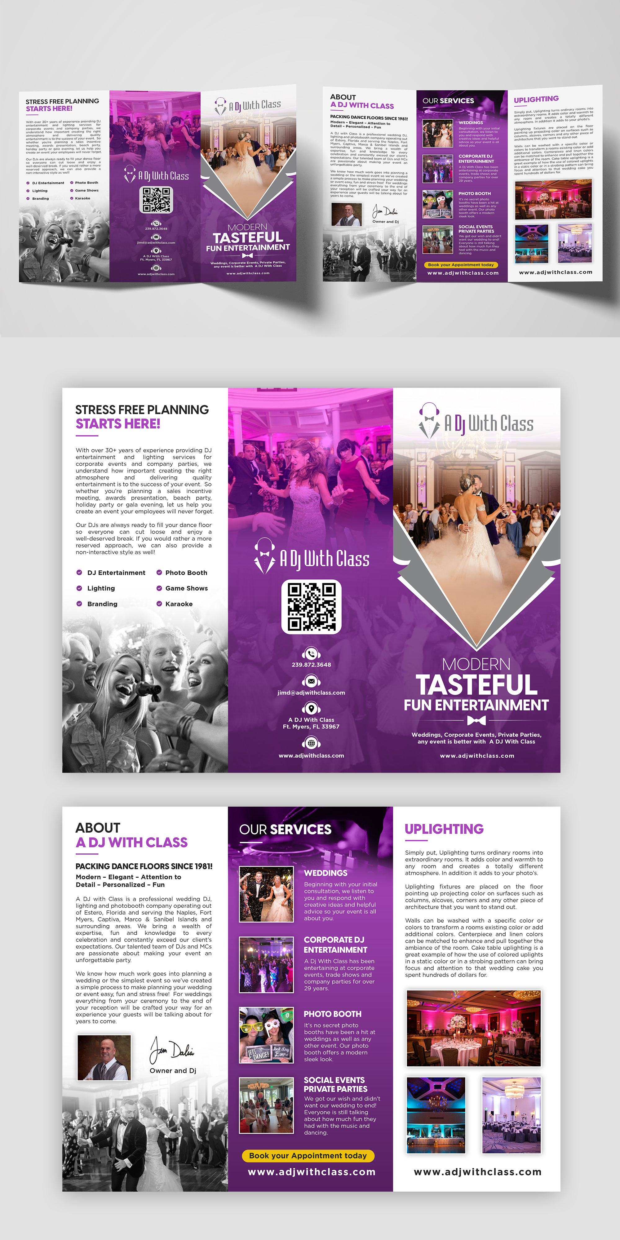Brochure Design by debdesign for A Dj With Class | Design #28450918