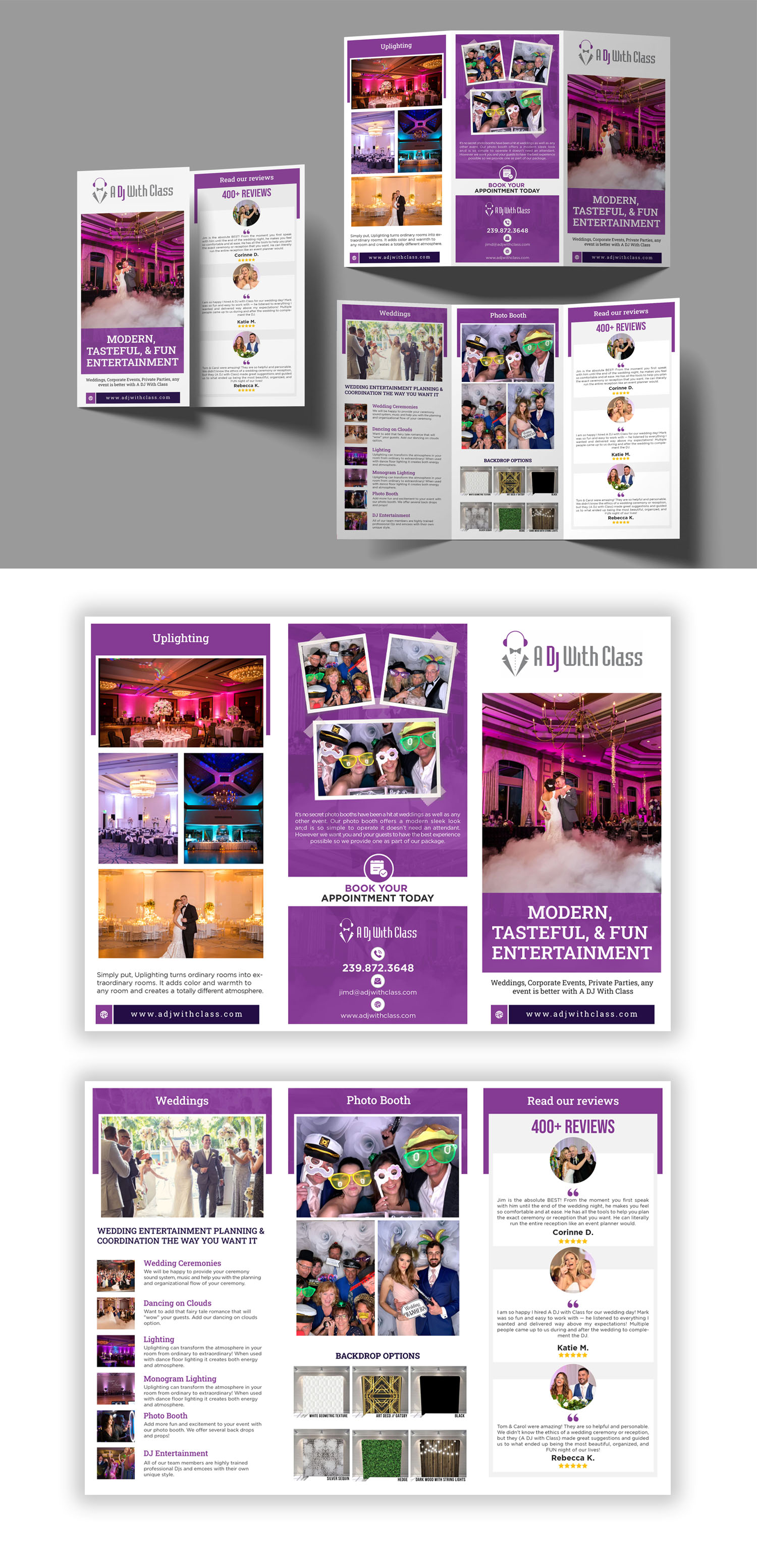 Brochure Design by debdesign for A Dj With Class | Design #28451356