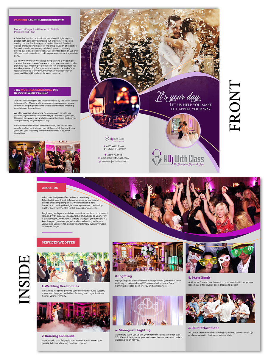 Brochure Design by rug for A Dj With Class | Design #28469887